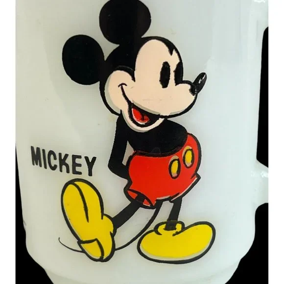 Mickey Mouse Milk Glass Mug Walt Disney PEPSI Collector Series Anchor Hocking - Picture 2 of 9